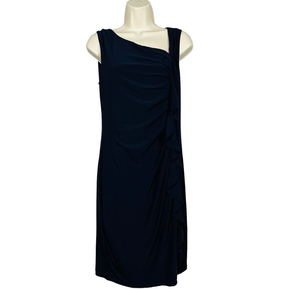 Suzy Chin x Maggy Boutique Slinky Bodycon Ruffle Side Dress Mini Sleeveless - 10